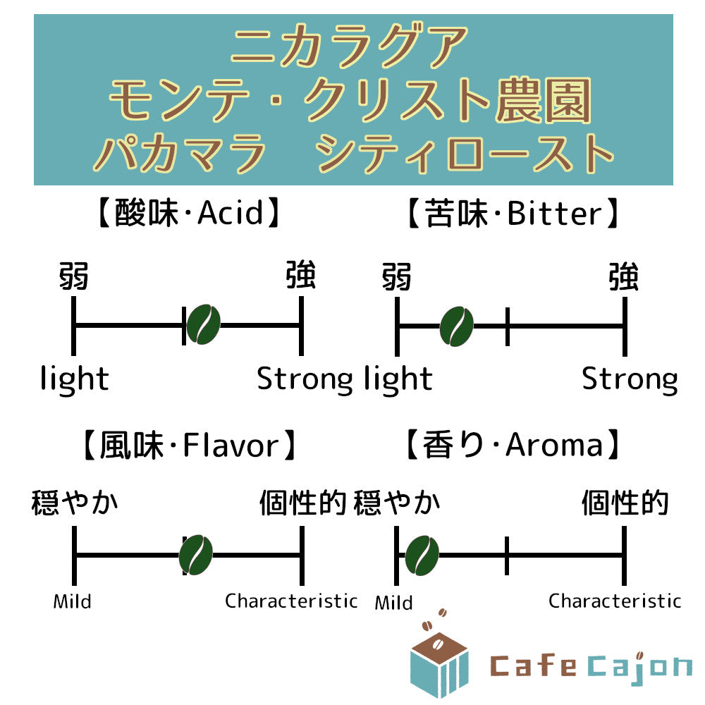 ニカラグア モンテ・クリスト農園 パカマラ(ウォッシュド)