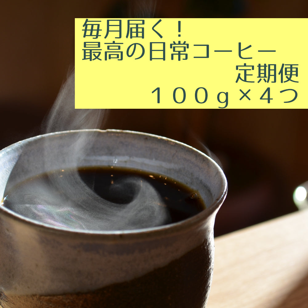 コーヒー定期便（毎月100g×4つ）