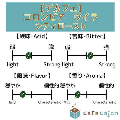 【デカフェ】コロンビア　ウイラ